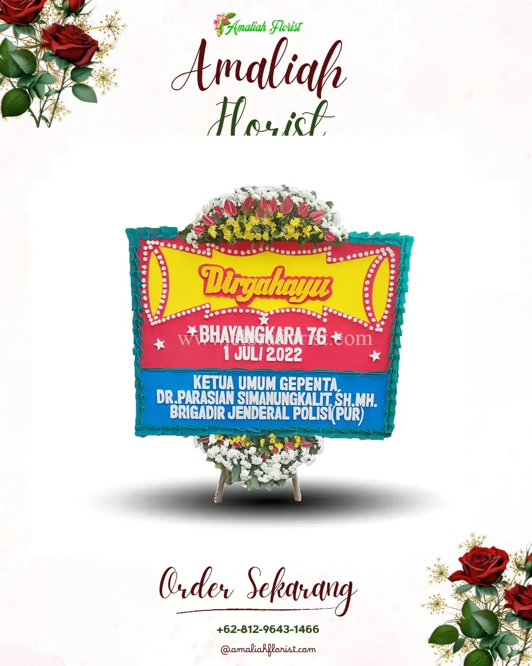 Papan Bunga HUT Ulang Tahun Siring